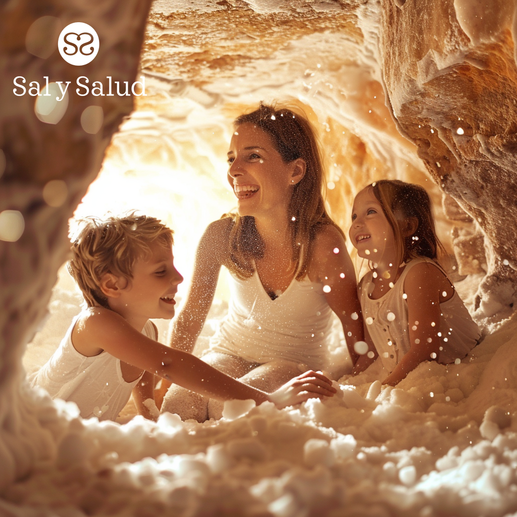 Niños en Cueva de sal