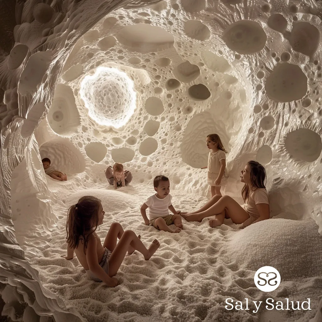 Cueva de sal infantil de estilo refugio lunar
